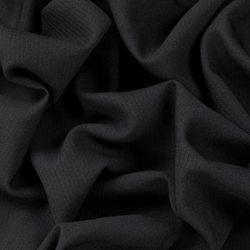 Japanese Light Weight Crepe Suiting - Charcoal Stripes