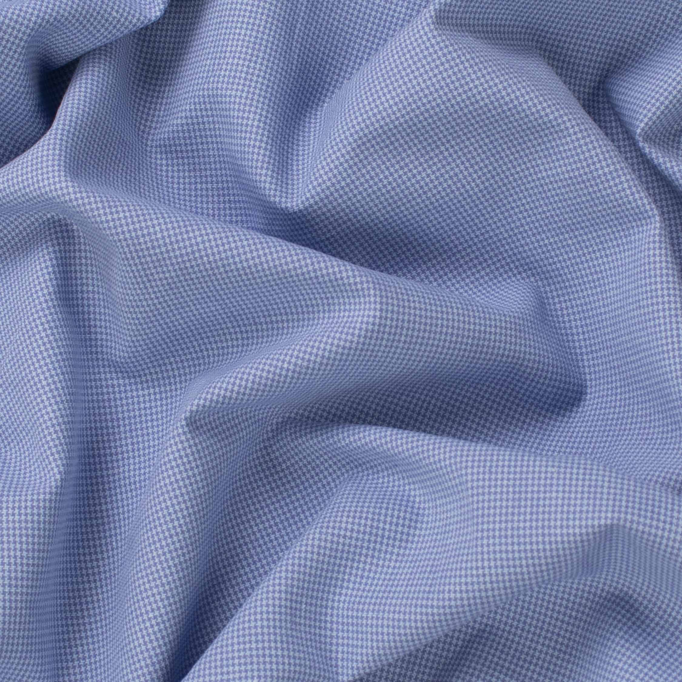 Japanese Blue Micro Houndstooth Suiting