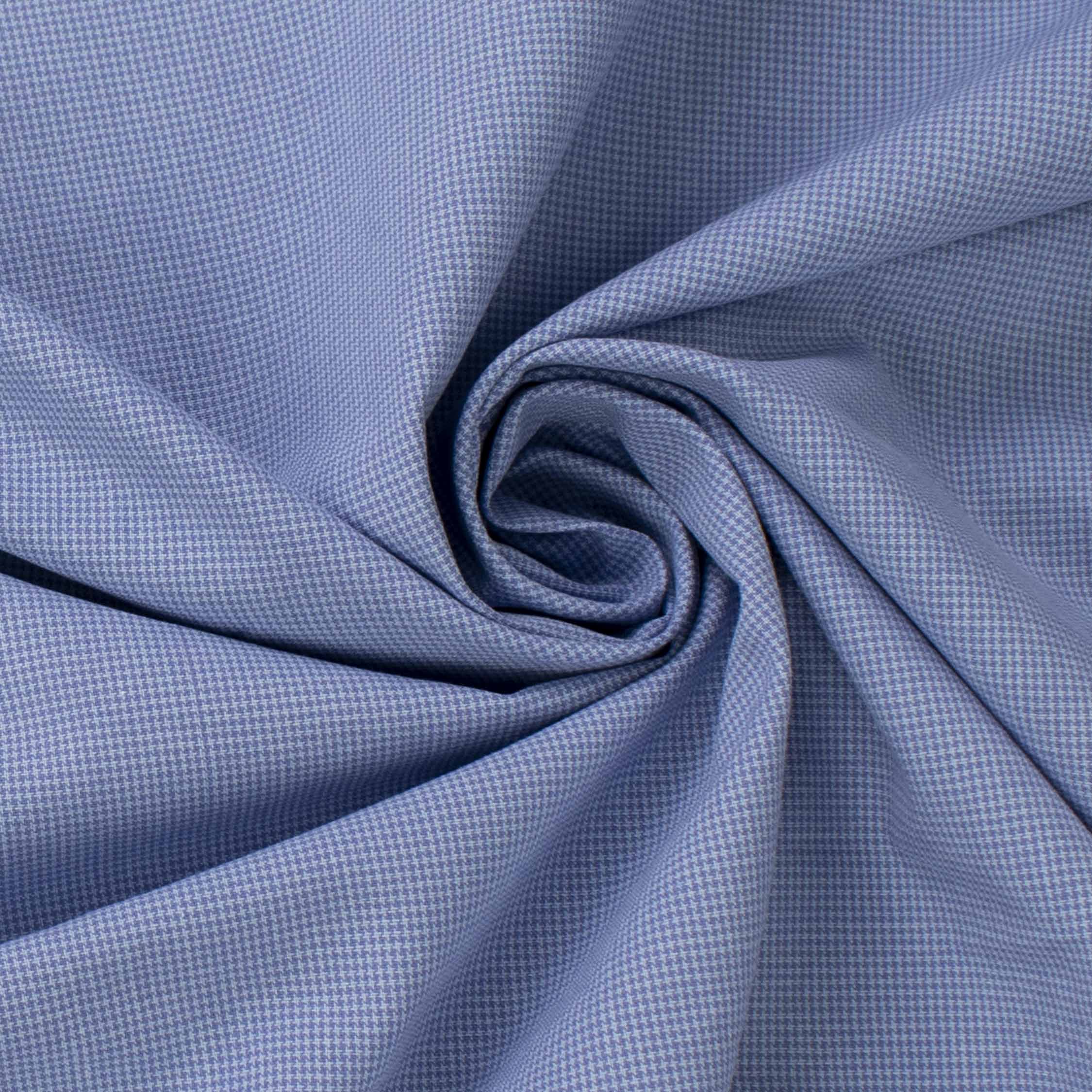 Japanese Blue Micro Houndstooth Suiting