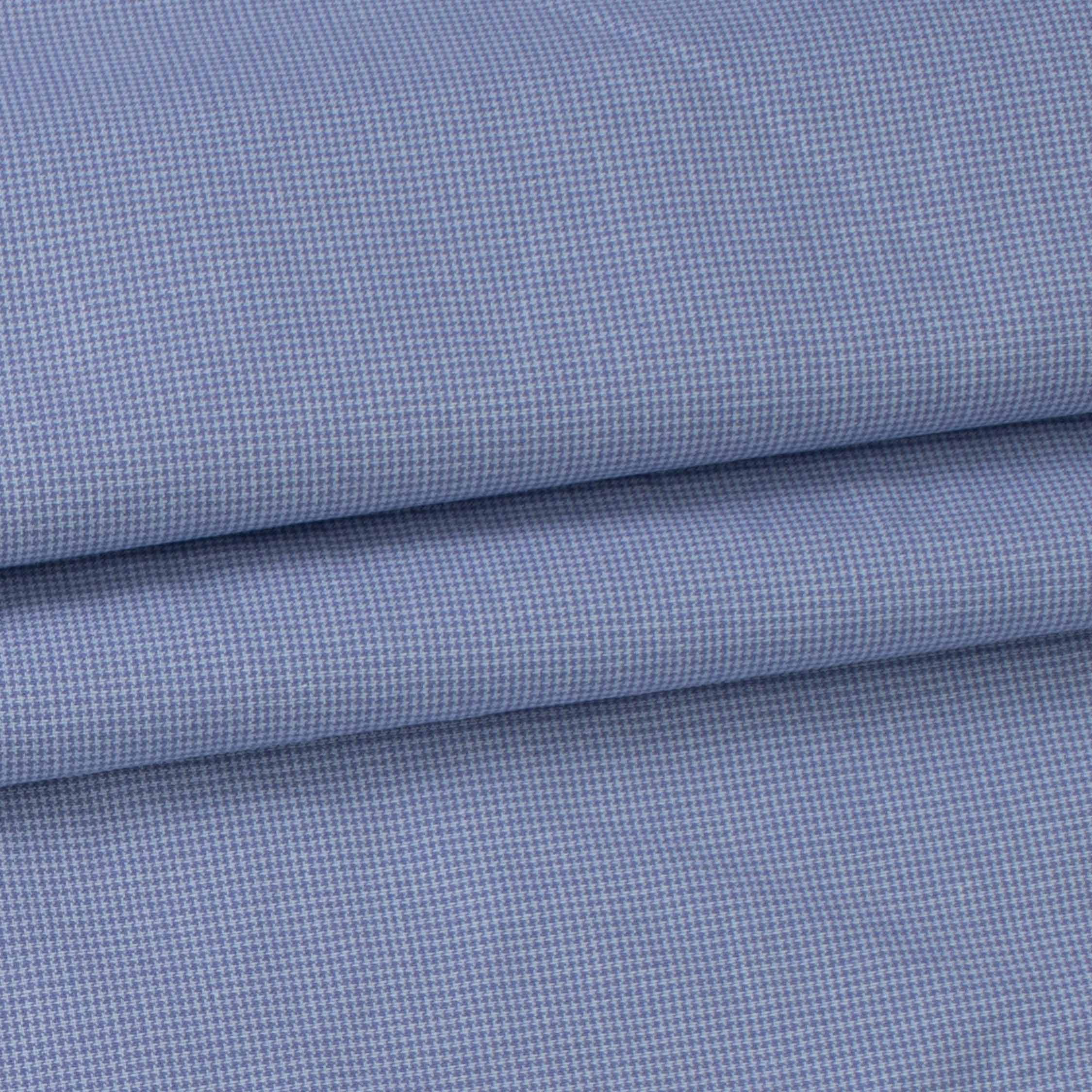 Japanese Blue Micro Houndstooth Suiting