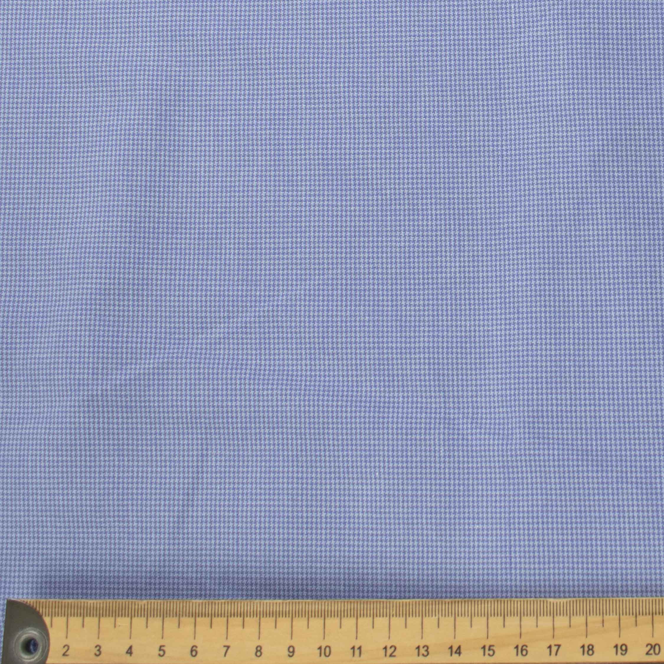 Japanese Blue Micro Houndstooth Suiting