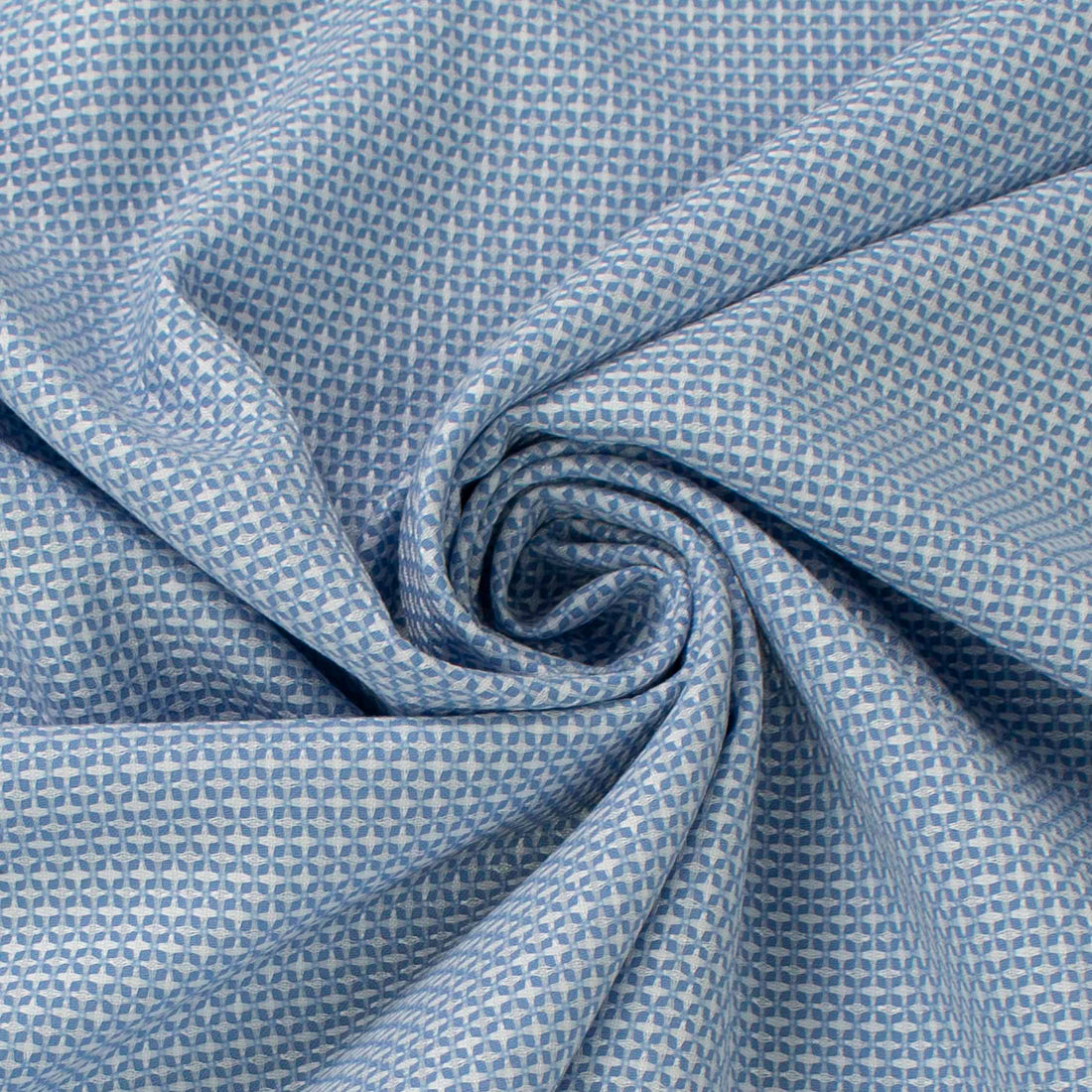 Japanese Nikkei Suiting - Blue Micro Dot Jacquard