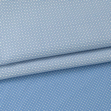 Japanese Nikkei Suiting - Blue Micro Dot Jacquard