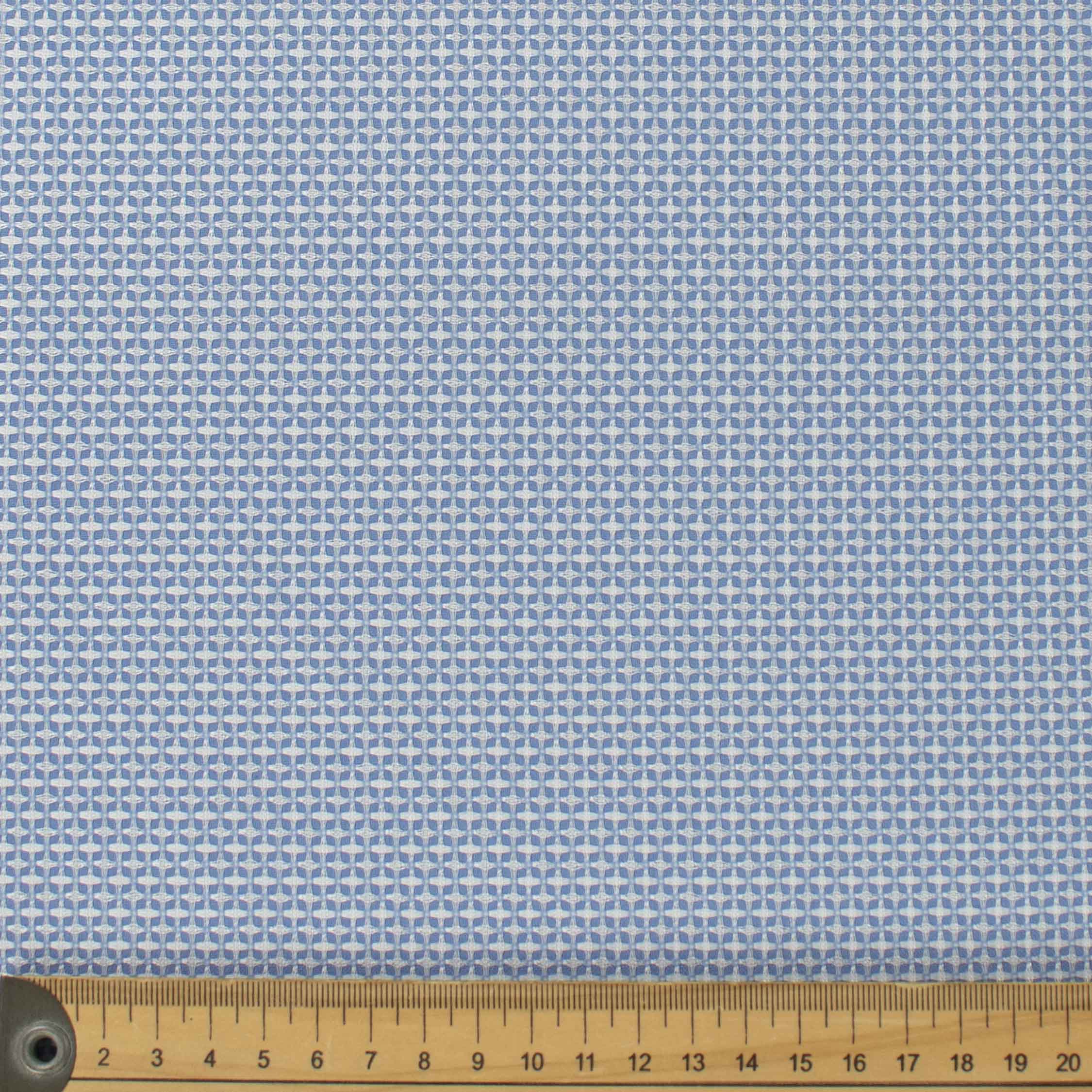 Japanese Nikkei Suiting - Blue Micro Dot Jacquard