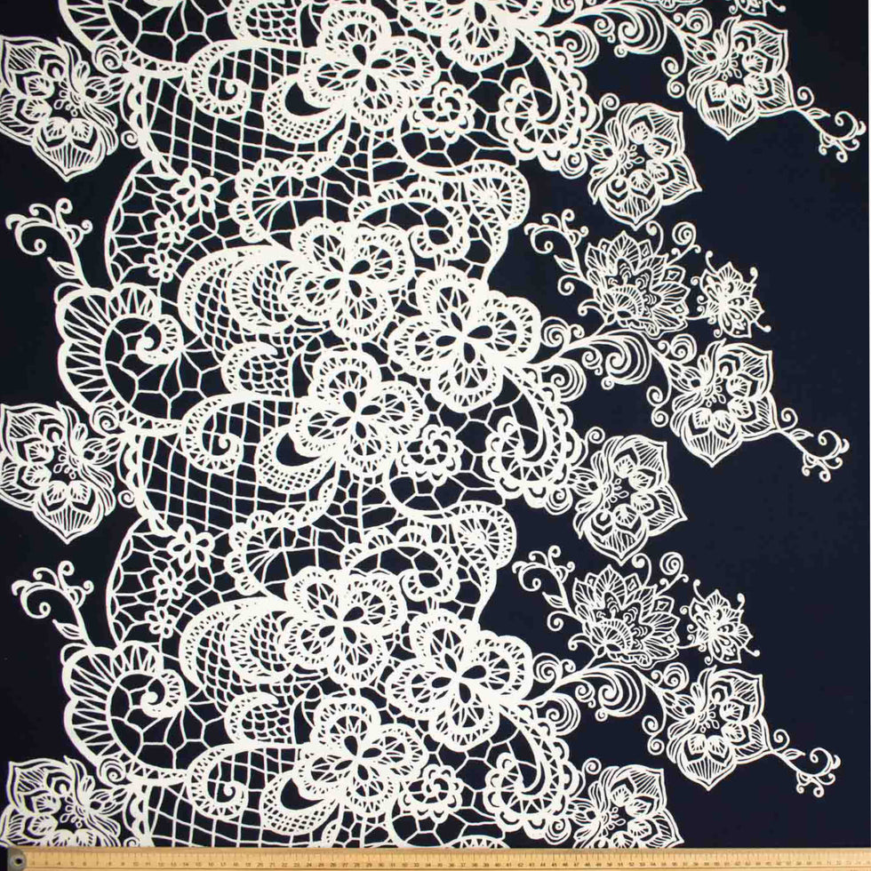 Jessica Crinkle Crepe Floral Border Prints – Homecraft Textiles