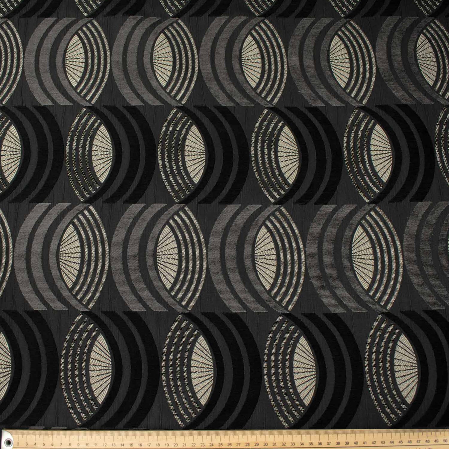 Geometric Chenille Velvet Upholstery/Curtain Fabric Design-Jigsaw