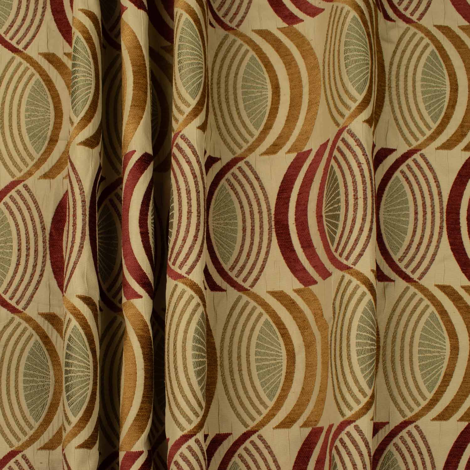 Geometric Chenille Velvet Upholstery/Curtain Fabric Design-Jigsaw