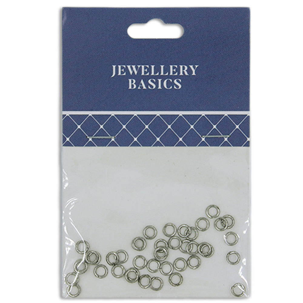 Jump Ring 4mm Antique Silver 40Pcs
