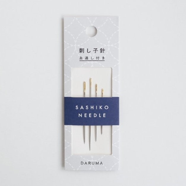 Daruma Sashiko Needles – 4 Needles with Threader