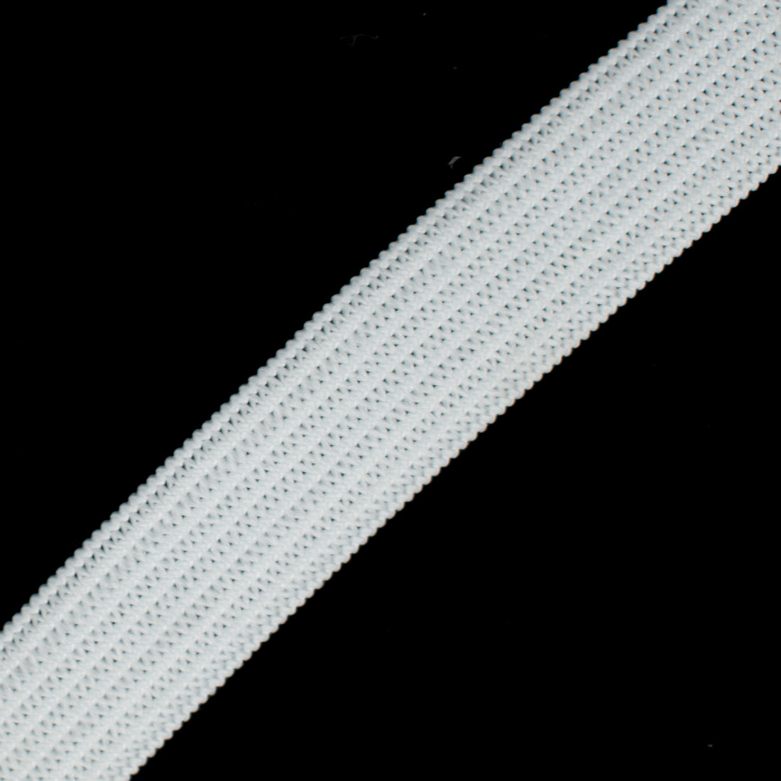 12mm Knitted Elastic White