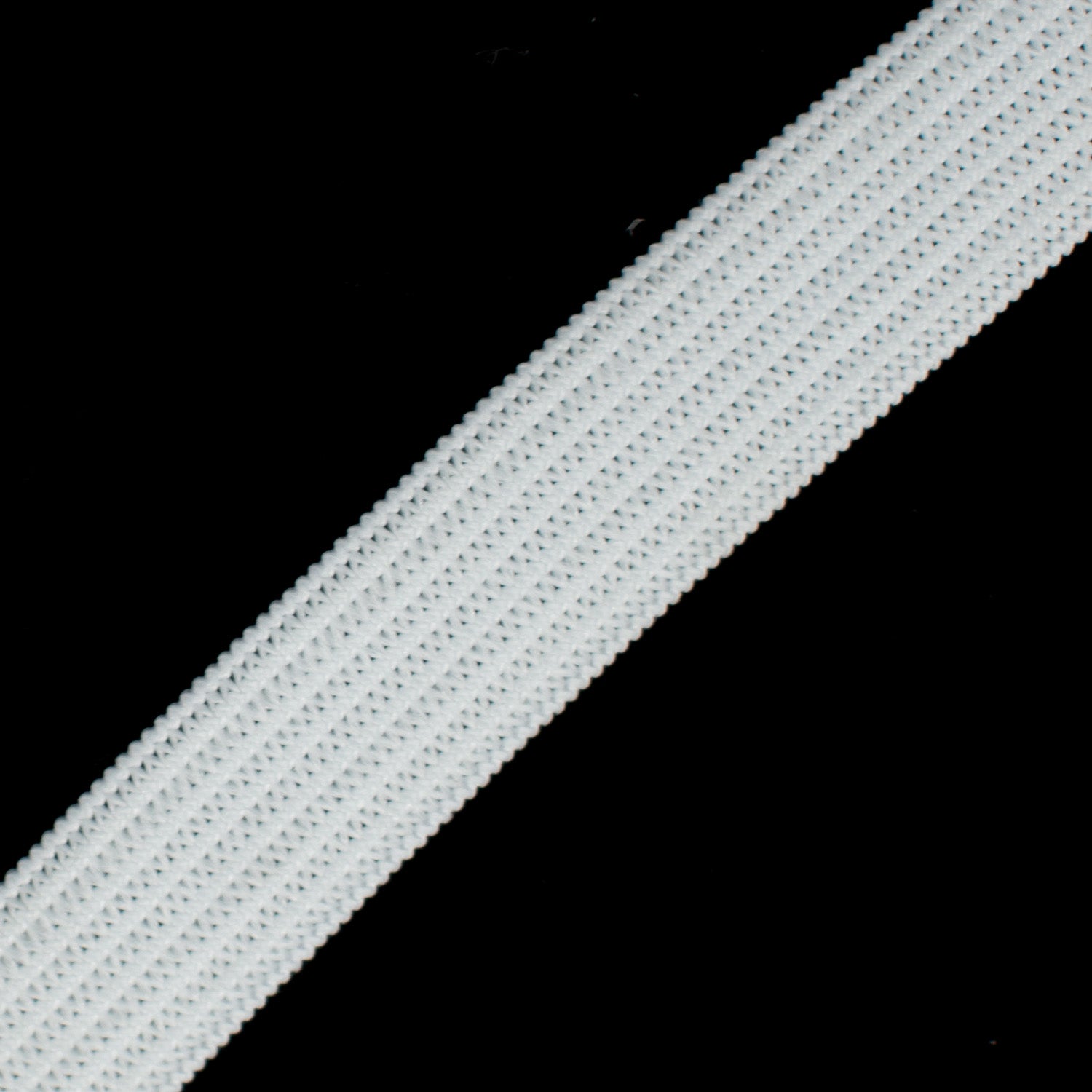 12mm Knitted Elastic White