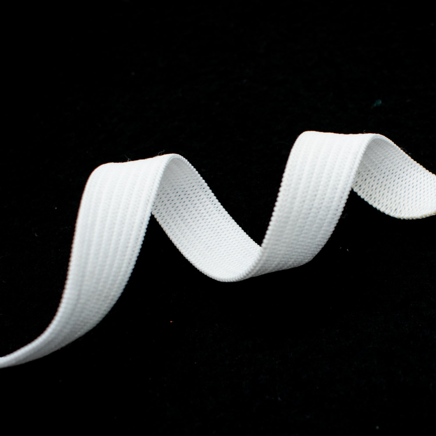 12mm Knitted Elastic White