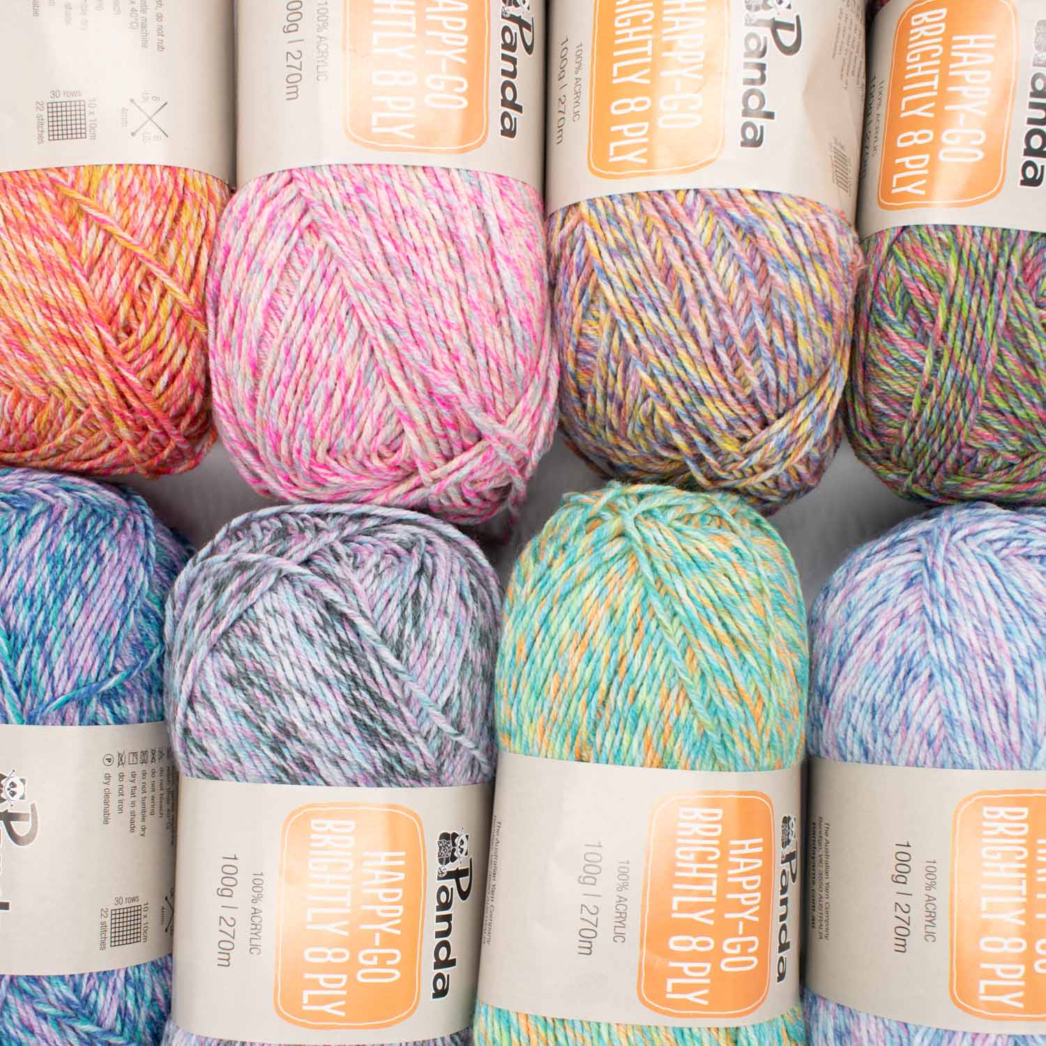Panda Happy-Go-Brightly 8 Ply Knitting Yarn