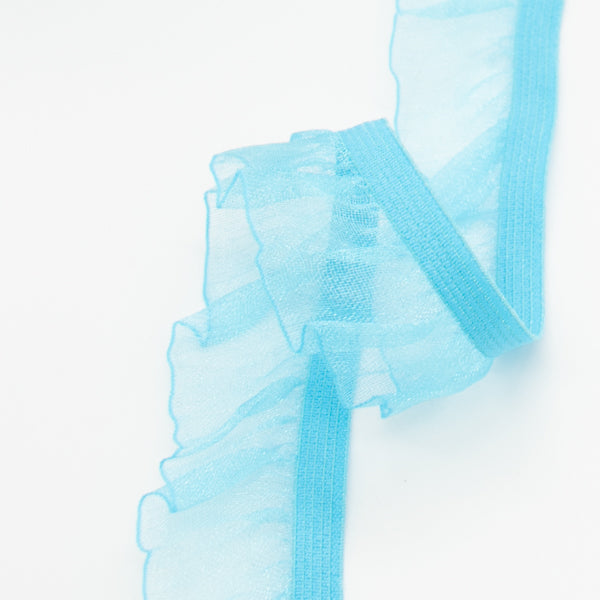 Frilled Organza Elastic Lace Trim 25mm - Design 1