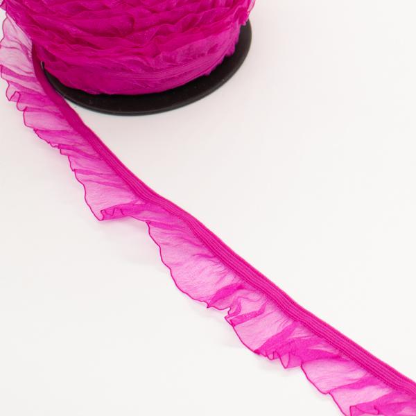 Frilled Organza Elastic Lace Trim 25mm - Design 1