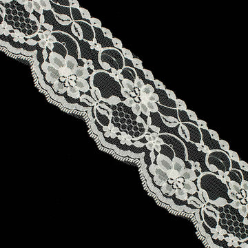 Nylon Lace Trim Design-11 Ivory 70mm