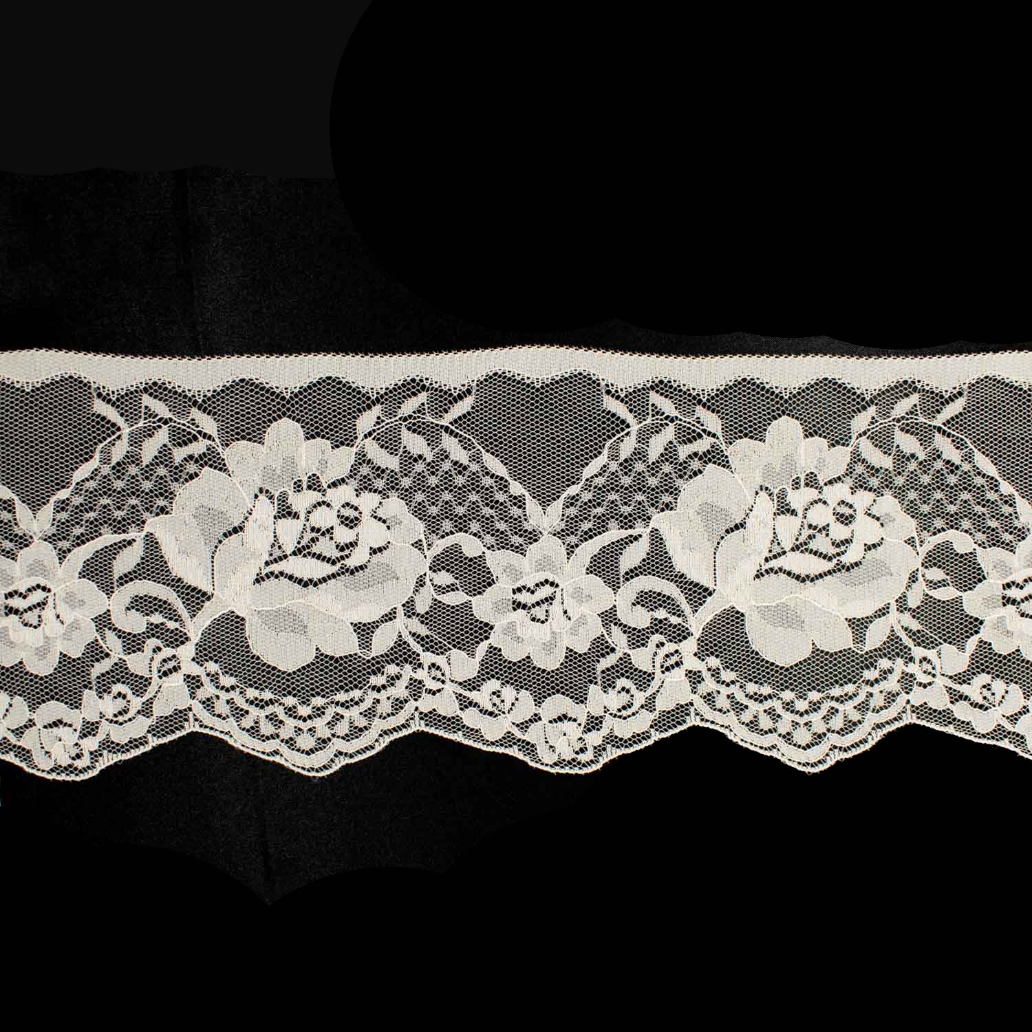 Nylon Lace Trim Design-13 Roses 100mm