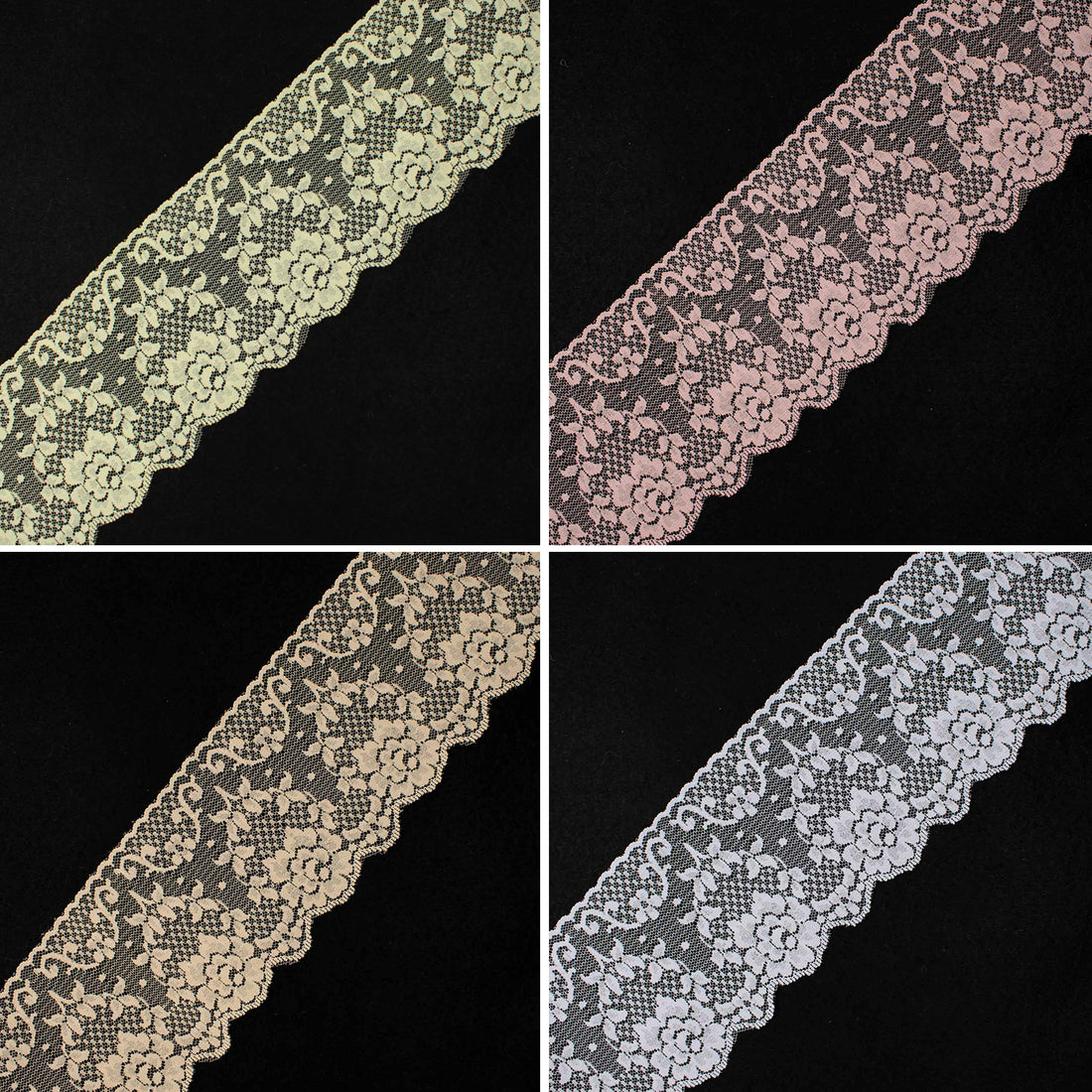 Nylon Lace Trim Design-14 Floral 95mm