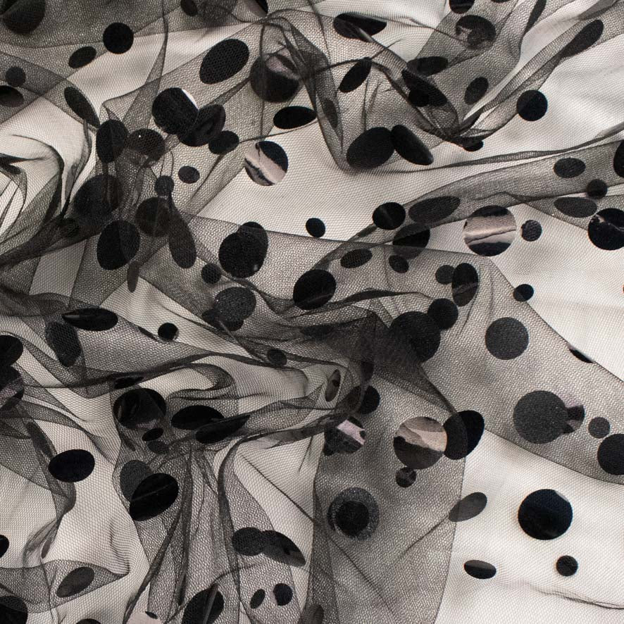 Large Sequin Disco Dot Sequin Mesh