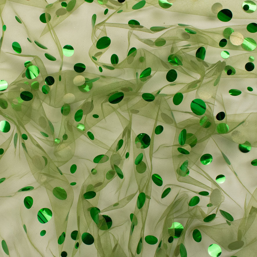 Large Sequin Disco Dot Sequin Mesh