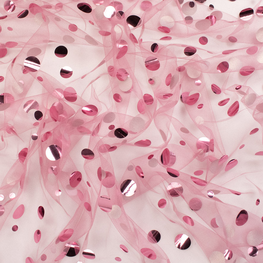 Large Sequin Disco Dot Sequin Mesh