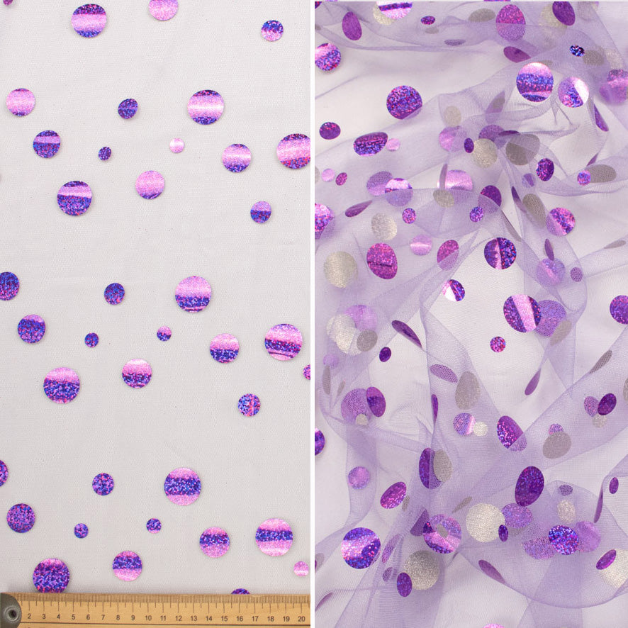 Large Sequin Disco Dot Sequin Mesh