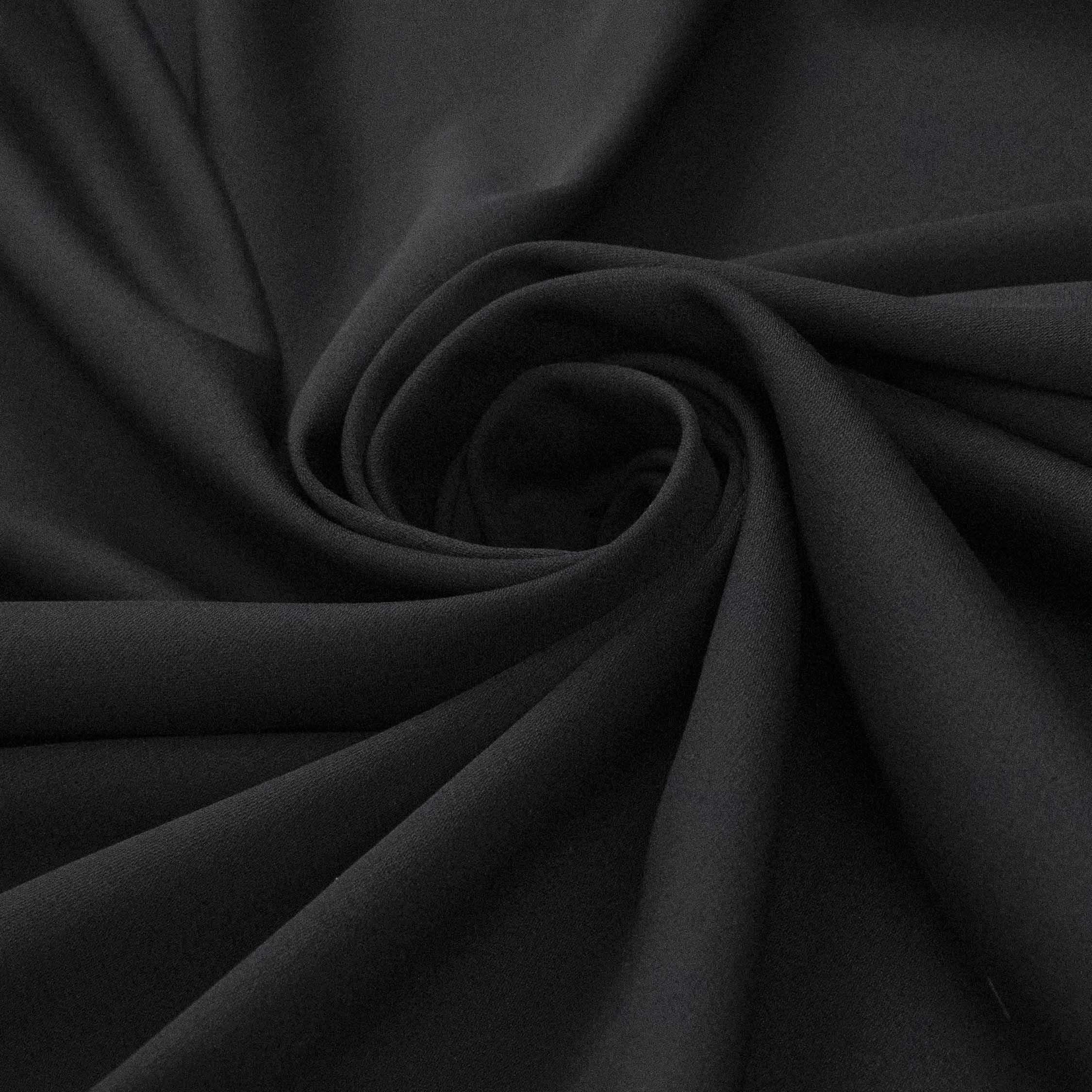 Japanese Crepe Suiting Light Weight Design-12 Black