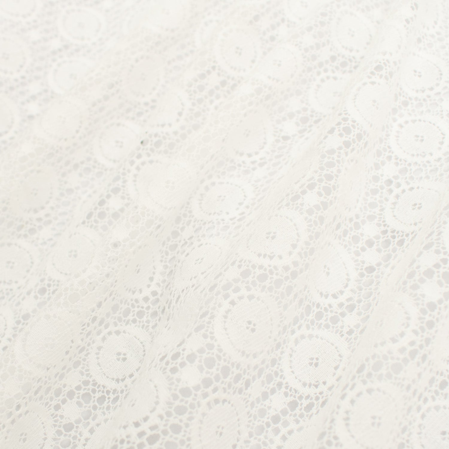 Light Weight White Hollow Circle Lace