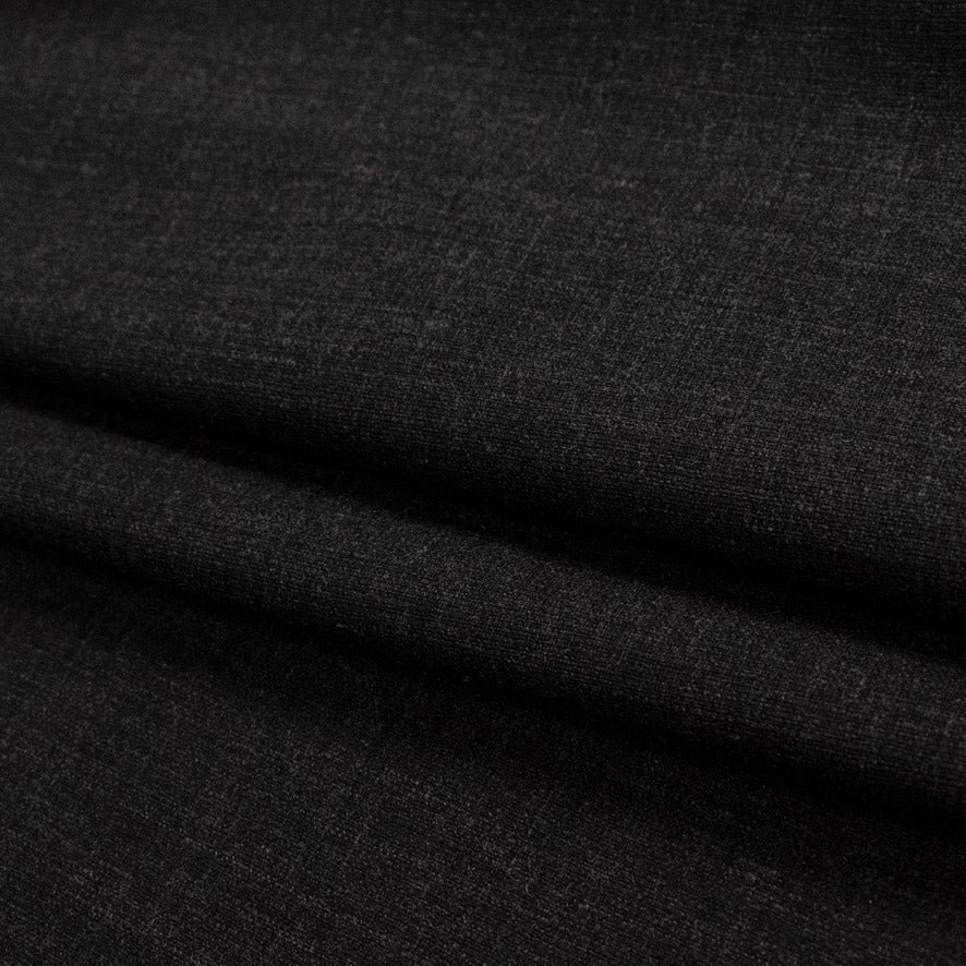 Light Weight Wool Suiting Slight Stretch - Black 150CM