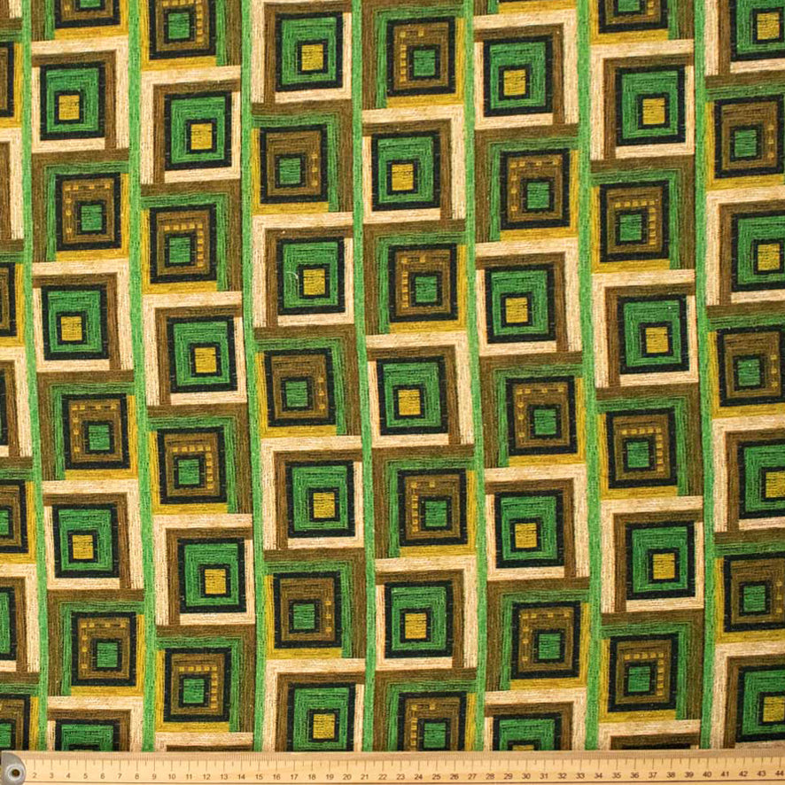 Linen Rayon Digital Print Design-5 Green Checks