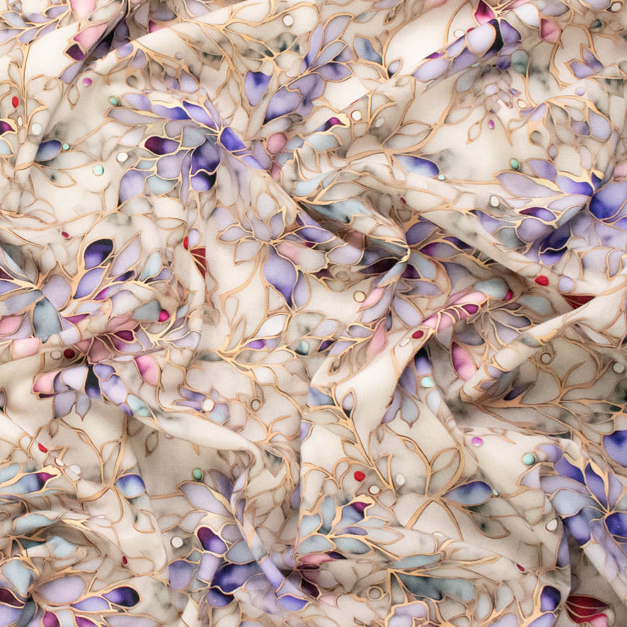 Linen Rayon Digital Print Design-8 Stained Glass