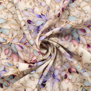 Linen Rayon Digital Print Design-8 Stained Glass