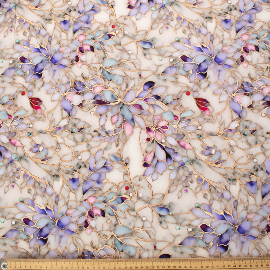 Linen Rayon Digital Print Design-8 Stained Glass