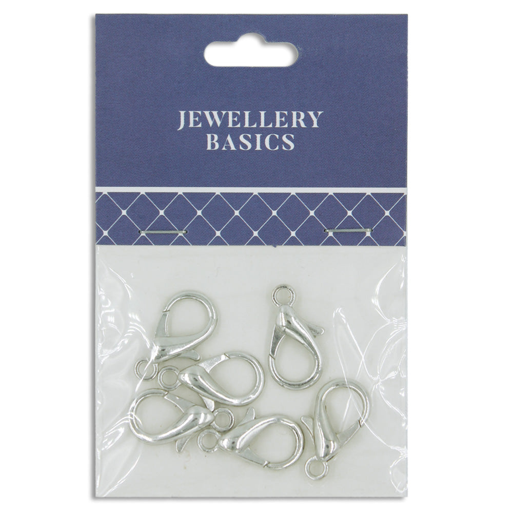Lobster Clasps 21mm Dark Silver 6Pcs