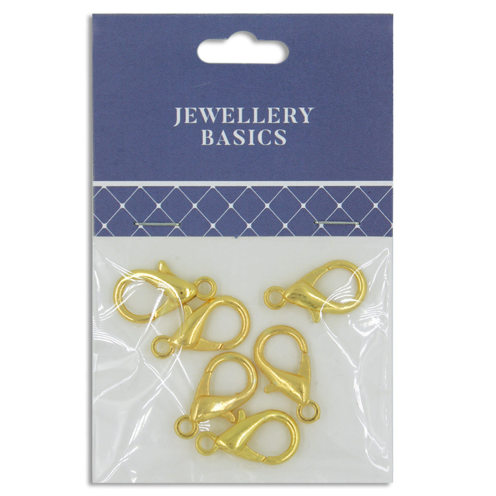 Lobster Clasps 21mm Gold 6Pcs