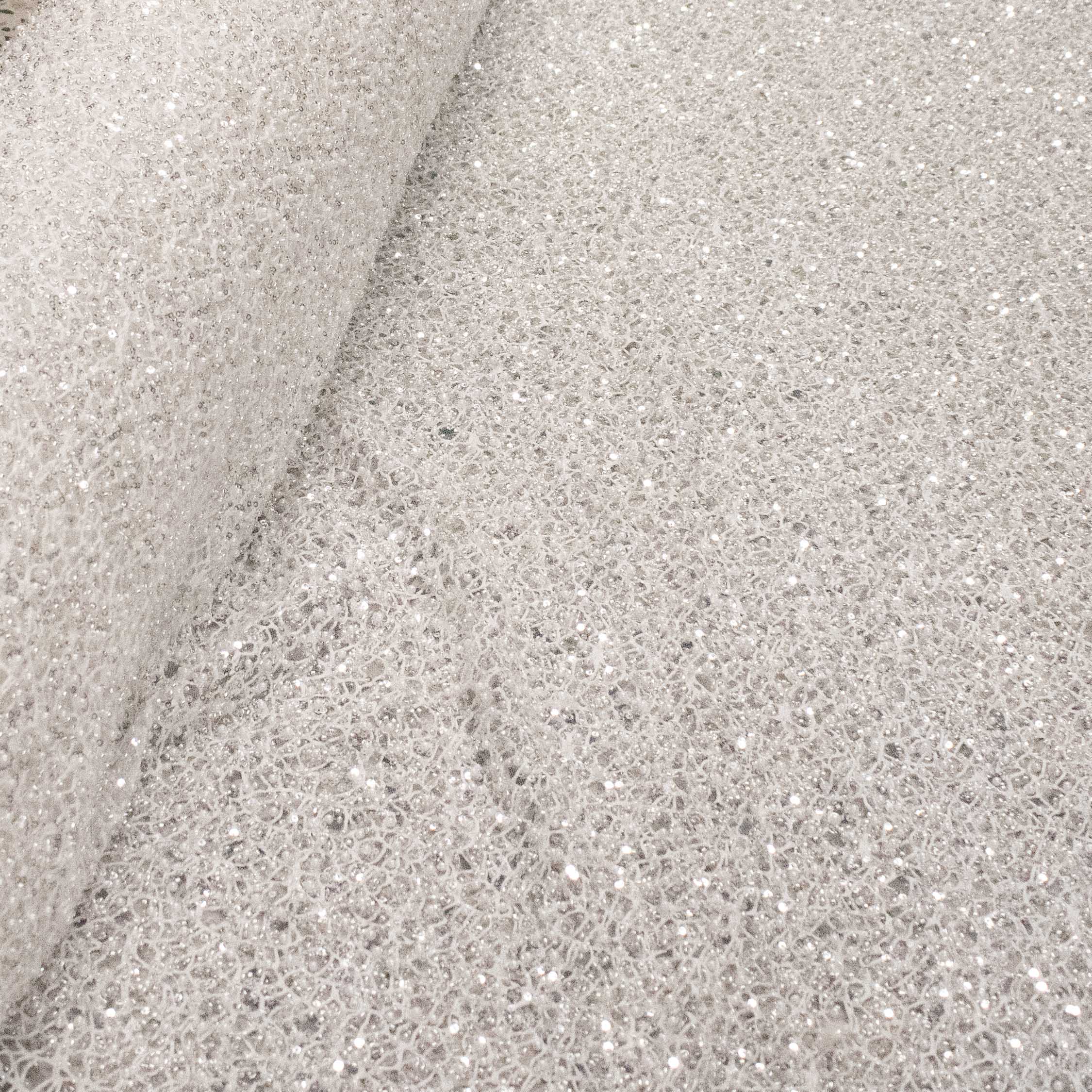 Luxury Pearl & Crystal Beaded Sequins Mesh Lace – SS41902 White Corded Net