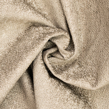 Metallic Lurex Chenille Curtaining & Upholstery Fabric in Beige