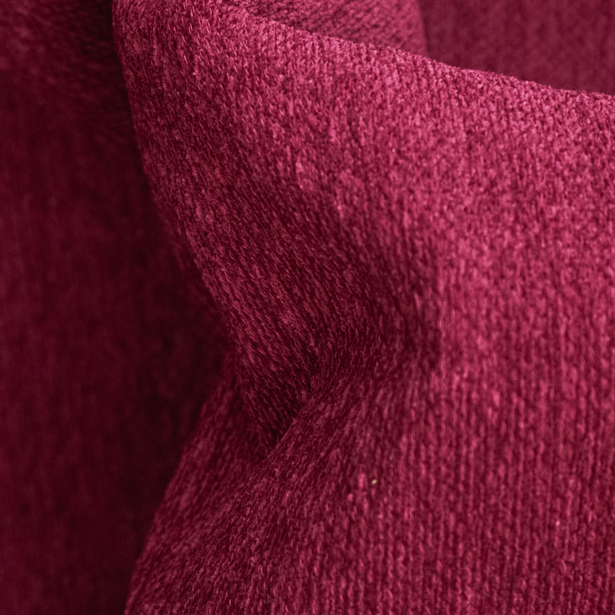 Metallic Lurex Chenille Curtaining & Upholstery Fabric with Foil Backing in Maroon