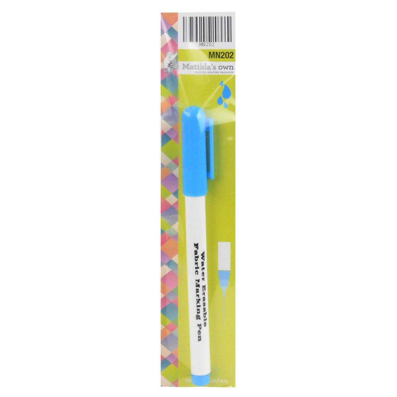 Matilda's Own Water Erasable Fabric Marking Pen - Fine Tip Blue