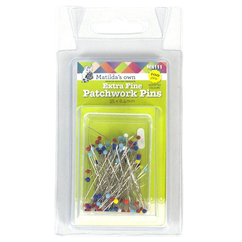 Matilda's Own Patchwork Pins Extra Fine 35mm x 0.4mm