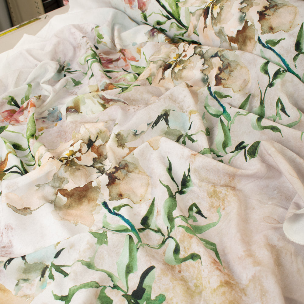 Magnolia Bloom Floral Printed Fabric