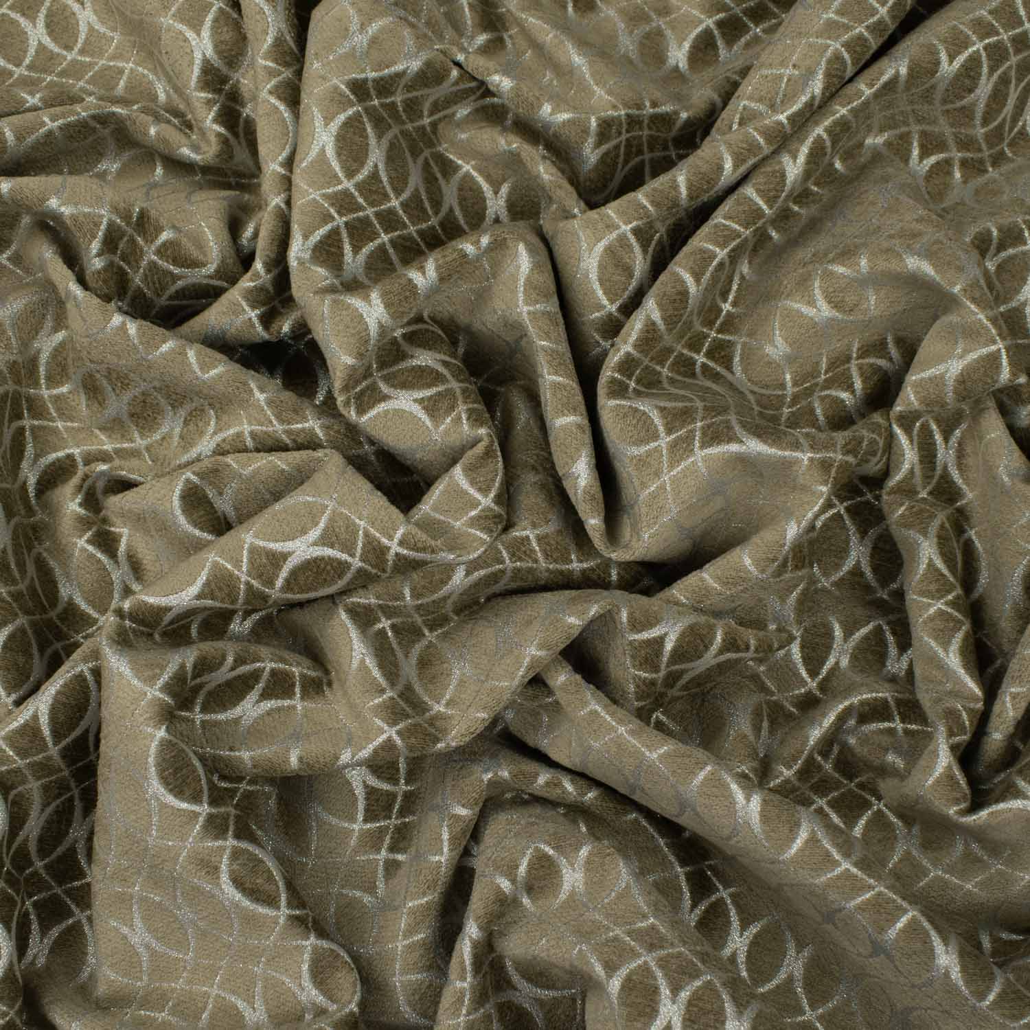 Meander by Zepel - Curtaining/Upholstery Shimmer Circles Jacquard