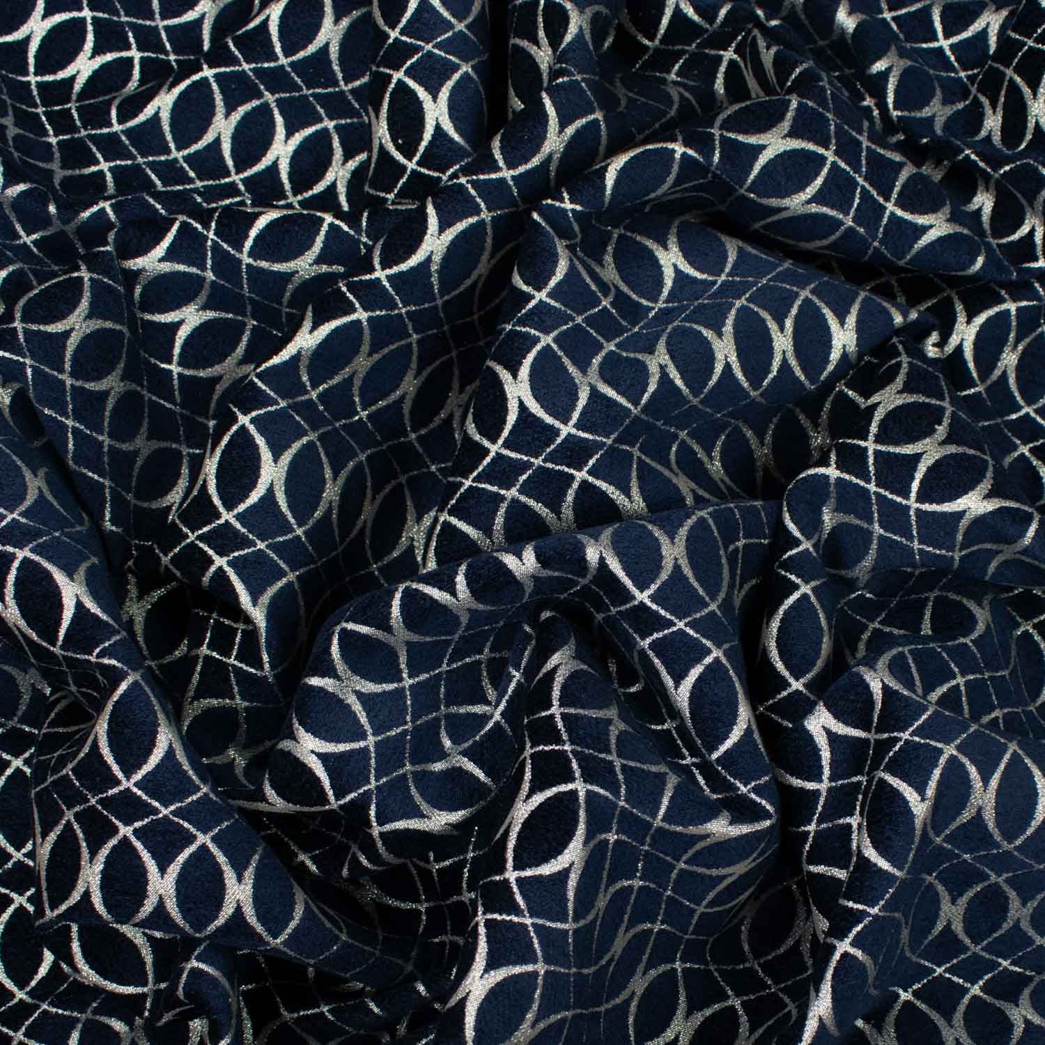 Meander by Zepel - Curtaining/Upholstery Shimmer Circles Jacquard