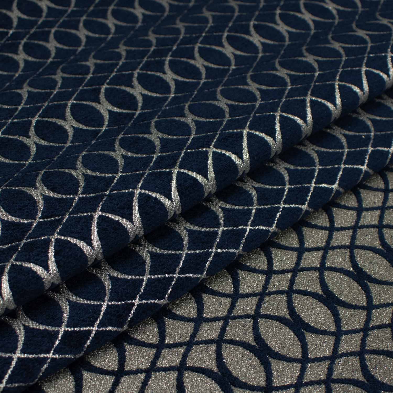 Meander by Zepel - Curtaining/Upholstery Shimmer Circles Jacquard