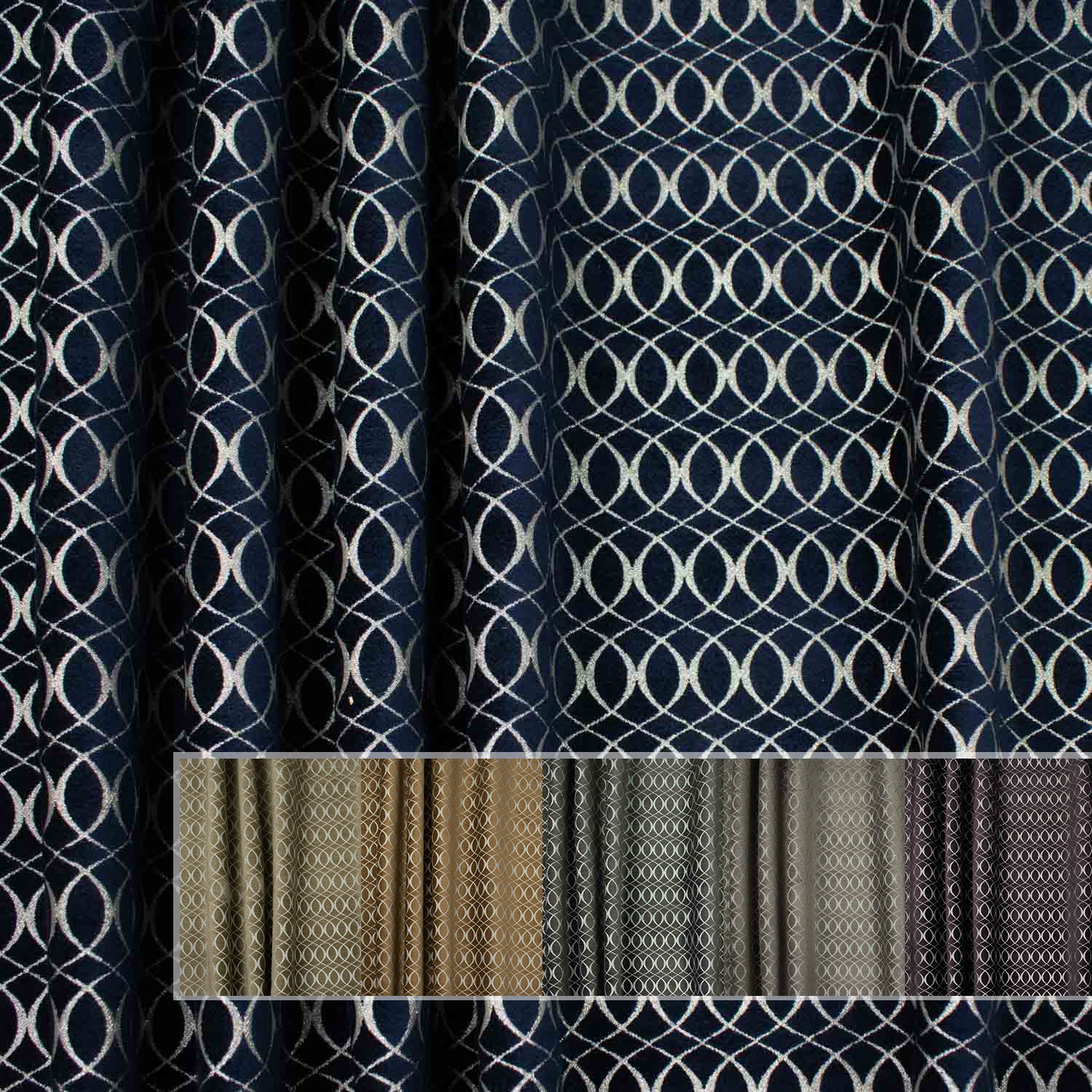 Meander by Zepel - Curtaining/Upholstery Shimmer Circles Jacquard