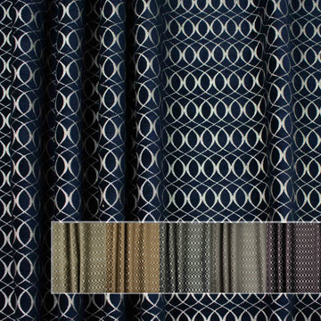 Meander by Zepel - Curtaining/Upholstery Shimmer Circles Jacquard
