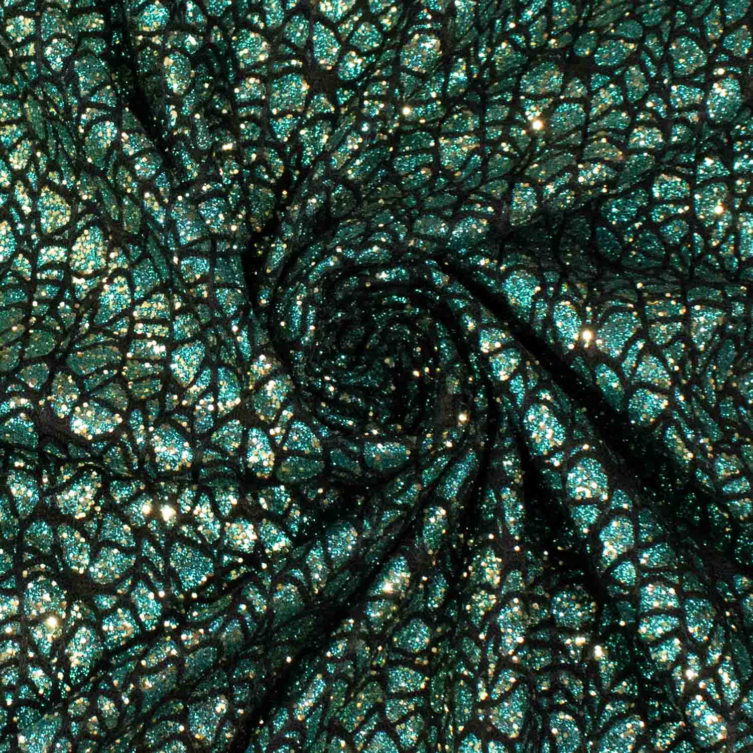 Metallic Glitter Bonded Lace