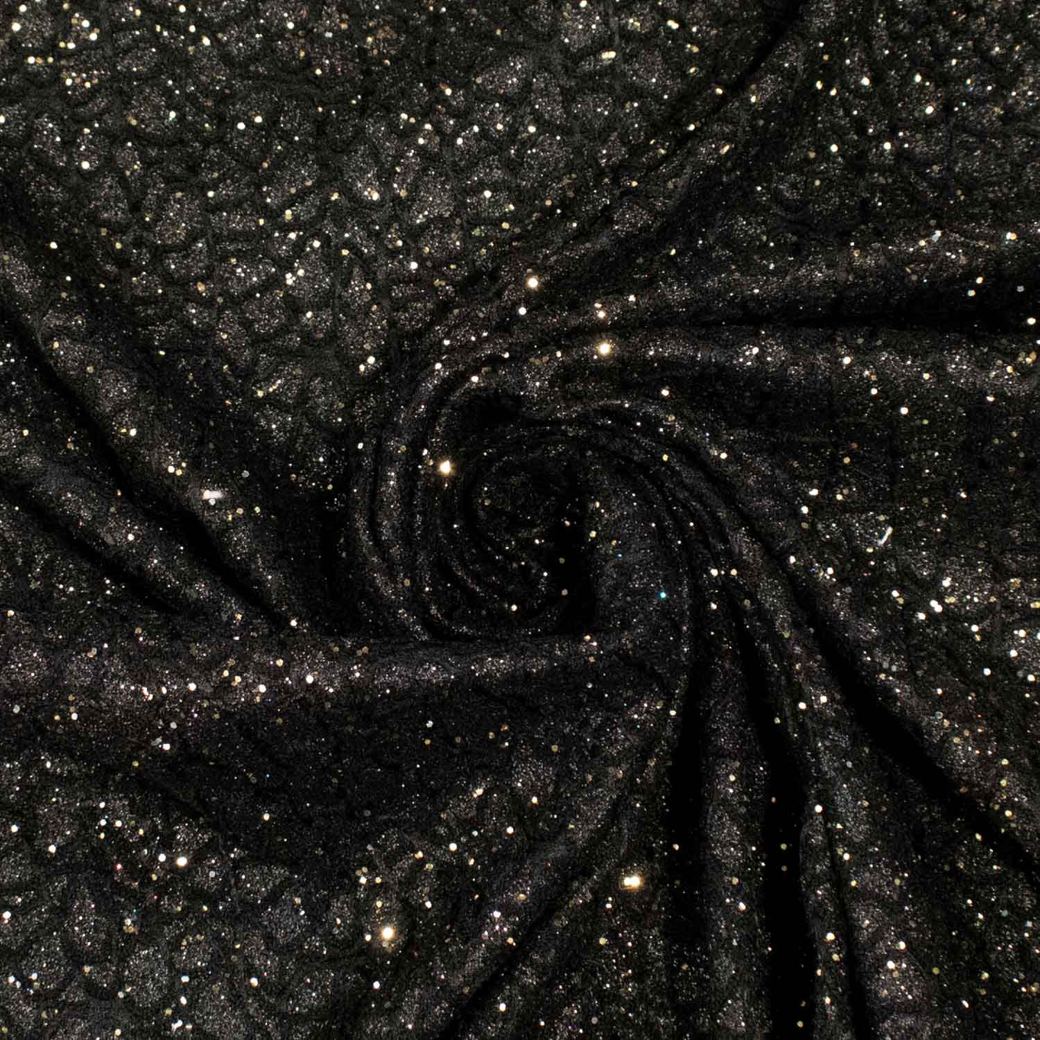 Metallic Glitter Bonded Lace