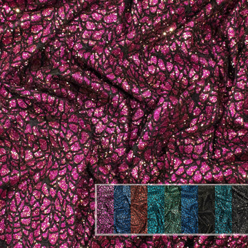 Metallic Glitter Bonded Lace