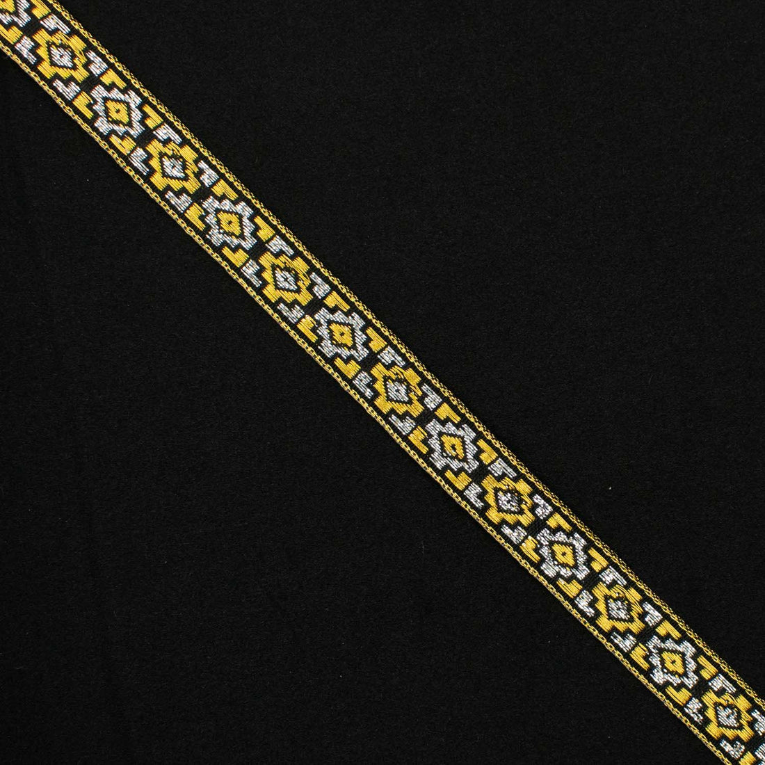 Metallic Fancy Embroidered Jacquard Ribbon-15mm